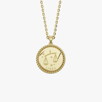 Libra Birth Month Gold Pendant